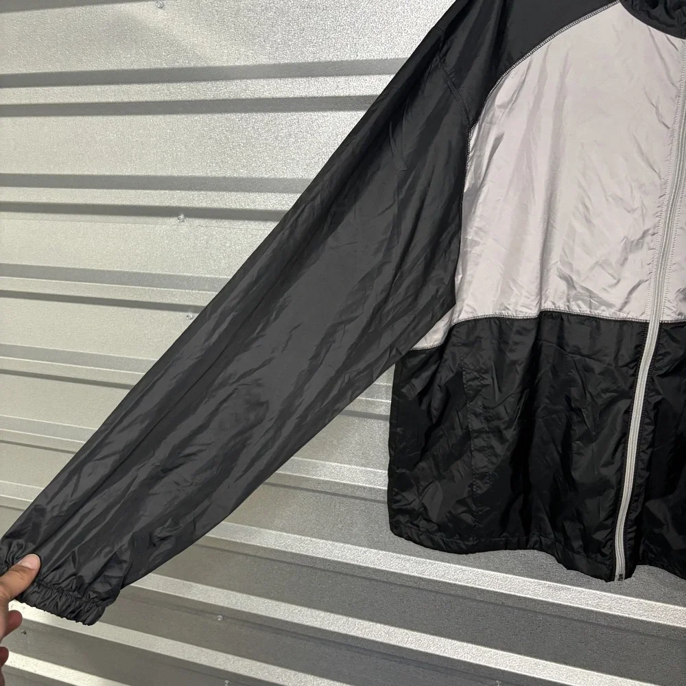 Columbia Purdue Boilermakers Windbreaker Jacket XXL Black Grey Full Zip Hooded